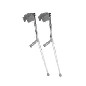 Pair of adjustable elbow crutches