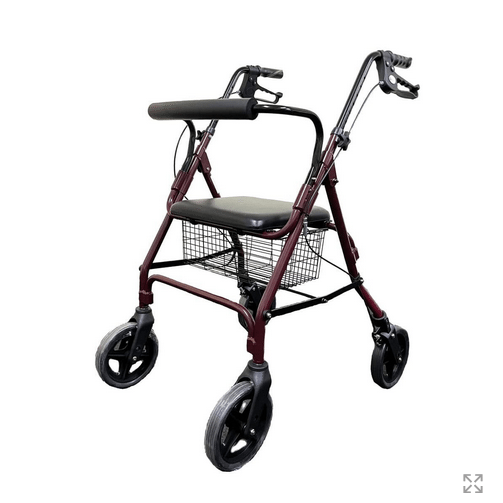 Rollator walker, front view